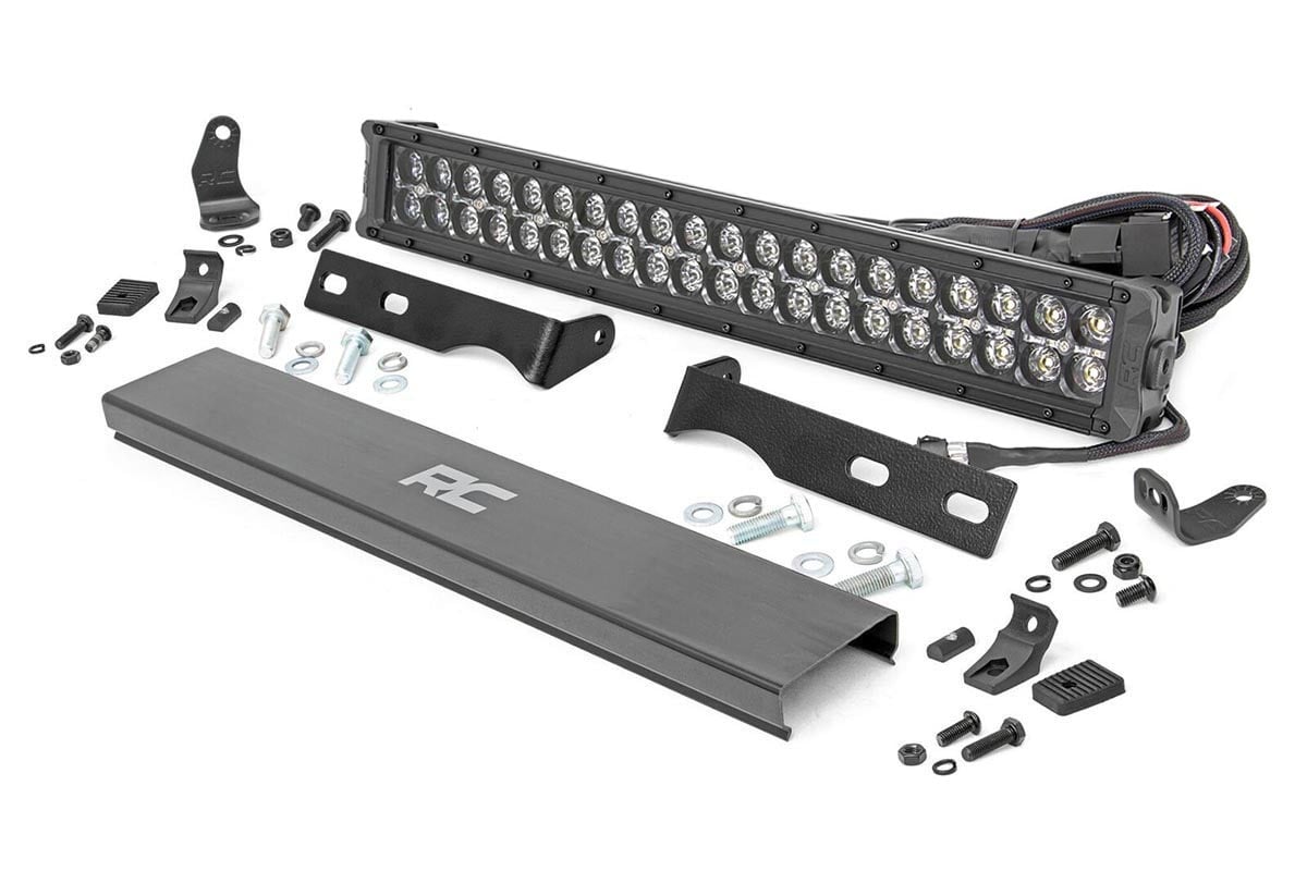 LED Light Kit | Bumper Mount | 20" Black Dual Row | White DRL | Jeep Grand Cherokee WK2 (11-20) - Image 2