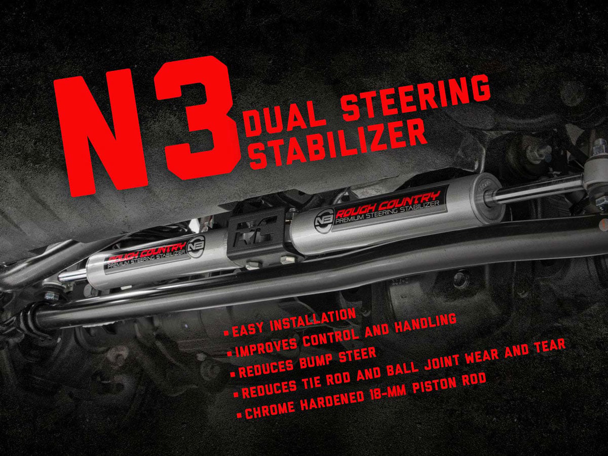 N3 Steering Stabilizer | Dual | 2-8 Inch Lift | Jeep Wrangler JK/Wrangler Unlimited (07-18) - Image 6