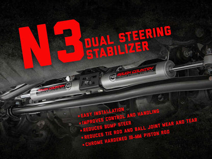 N3 Steering Stabilizer | Dual | 2-8 Inch Lift | Jeep Wrangler JK/Wrangler Unlimited (07-18) - Image 6