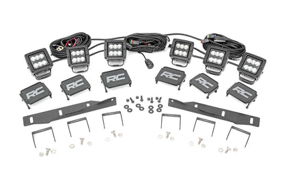 LED Light Kit | Fog Mount | Triple 2" Black Pair | Ford Raptor 4WD (17-20) - Image 2