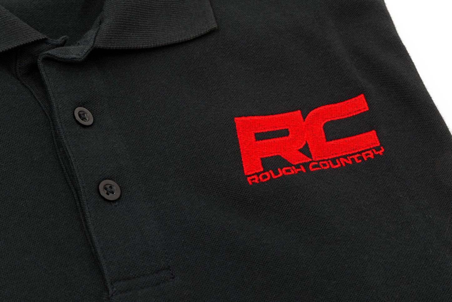 Rough Country Polo | Rough Country Logo | Black | Cotton | Size Large - Image 3