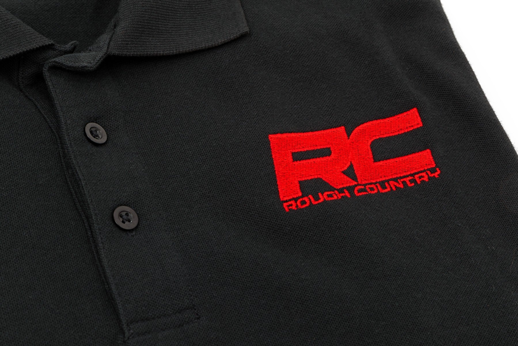 Rough Country Polo | Rough Country Logo | Black | Cotton | Size Large - Image 3