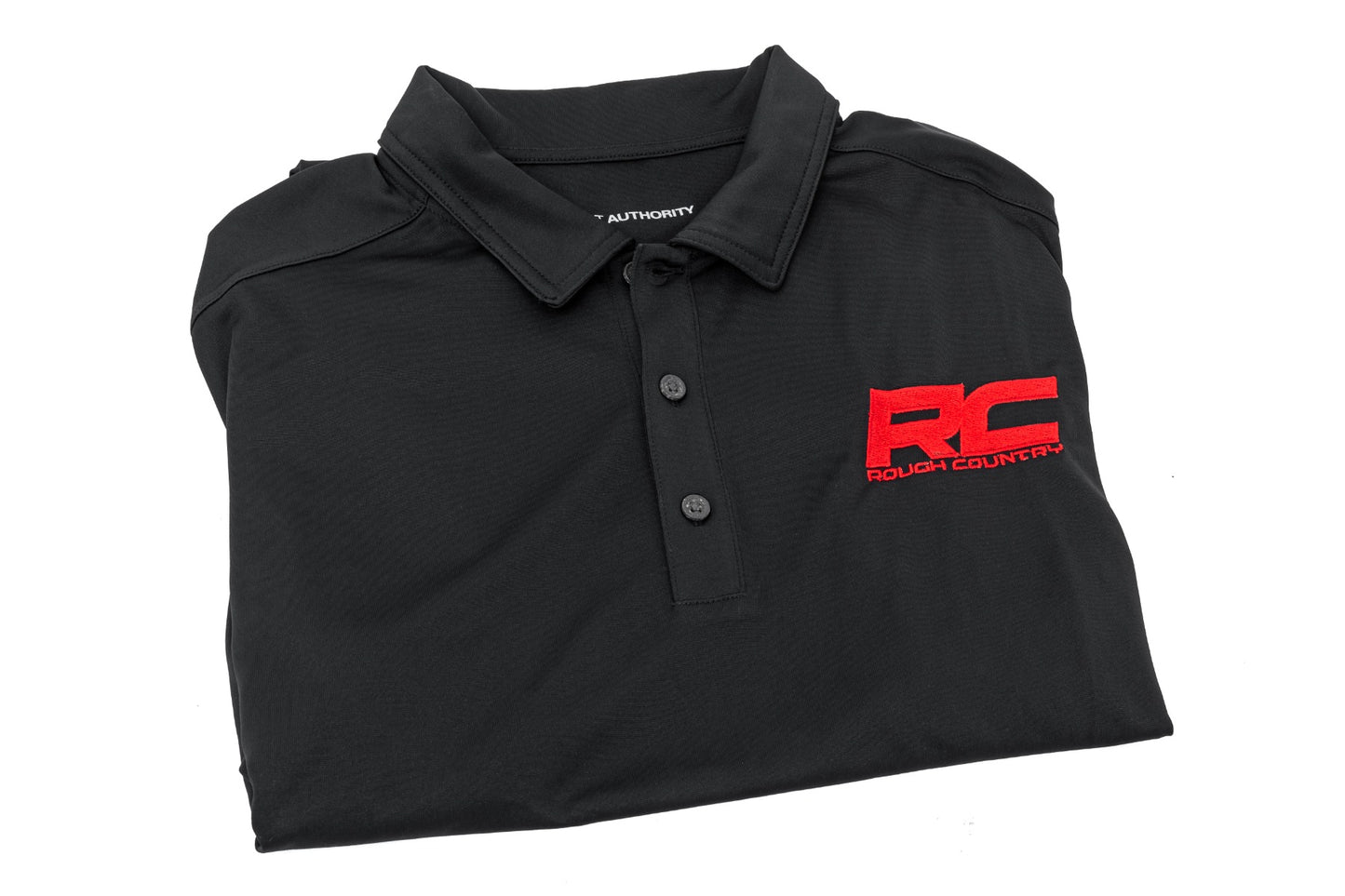 Rough Country Polo | Rough Country Logo | Black | Moisture Wicking | Size M - Image 2