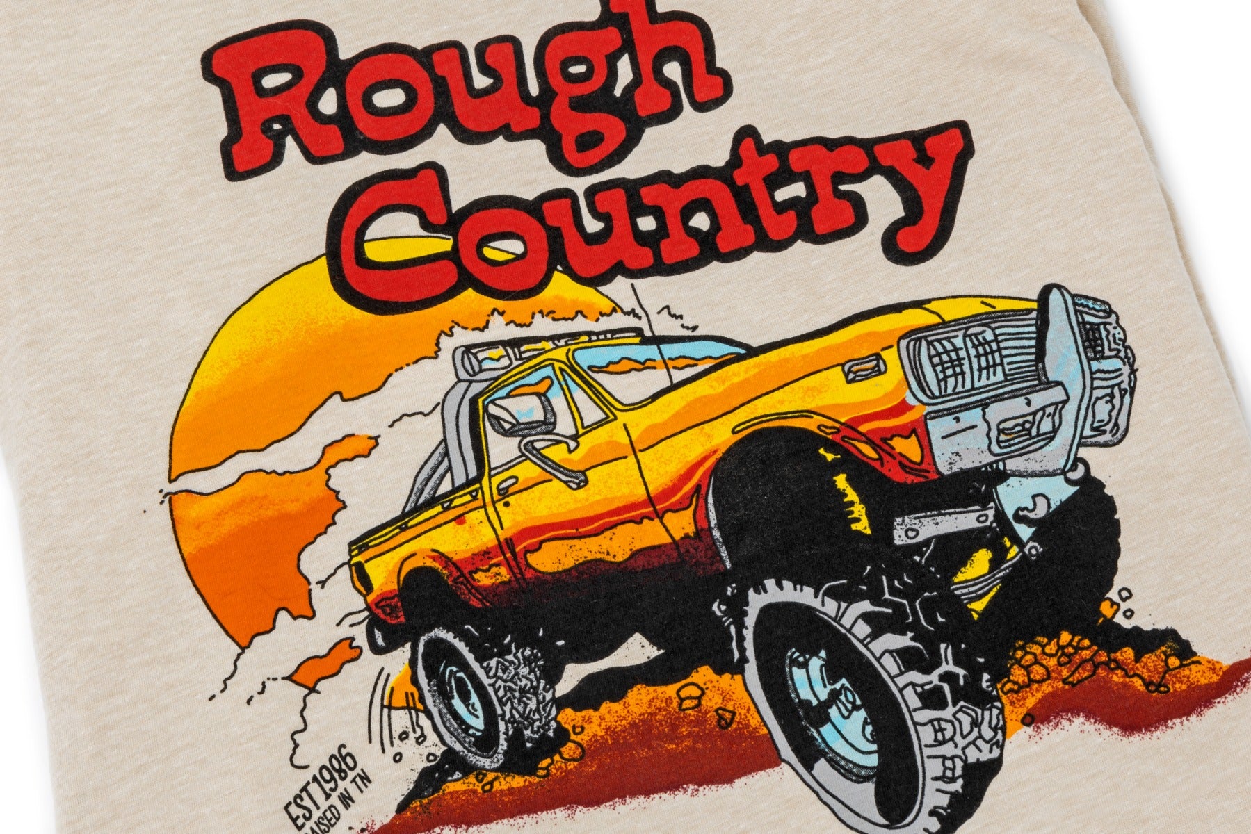 Rough Country T-Shirt | Throwback | Cream | 3XL - Image 2