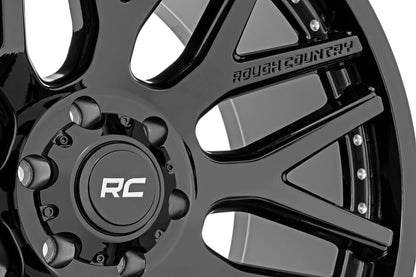 Rough Country 95 Series Wheel | One-Piece | Gloss Black | 20x10 | 6x5.5 | -25mm - Image 3