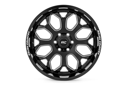 Rough Country 96 Series Wheel | One-Piece | Gloss Black | 20x10 | 8x6.5 | -19mm - Image 2
