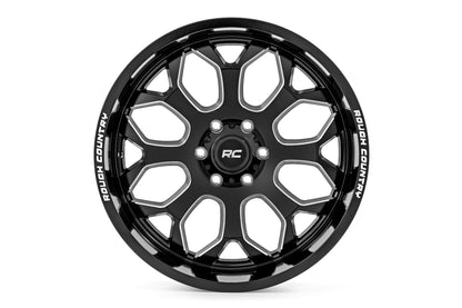 Rough Country 96 Series Wheel | One-Piece | Gloss Black | 20x10 | 8x180 | -19mm - Image 2