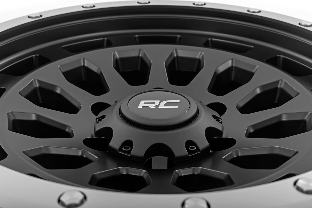 Rough Country 87 Series Wheel | Simulated Beadlock | Black/Machined | 17x8.5 | 6x5.5 | +0mm - Image 6