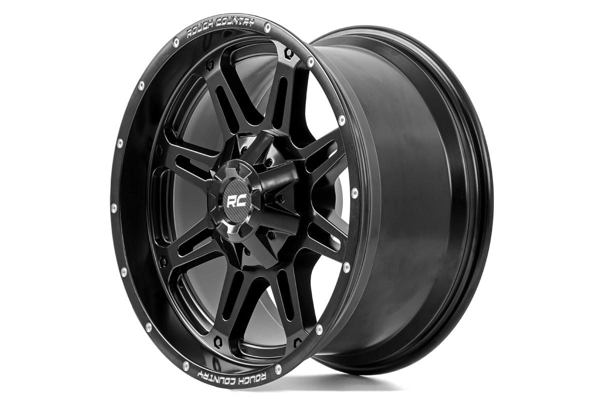 Rough Country 94 Series Wheel | One-Piece | Matte Black | 20x10 | 6x5.5/6x135 | -18mm - Image 3