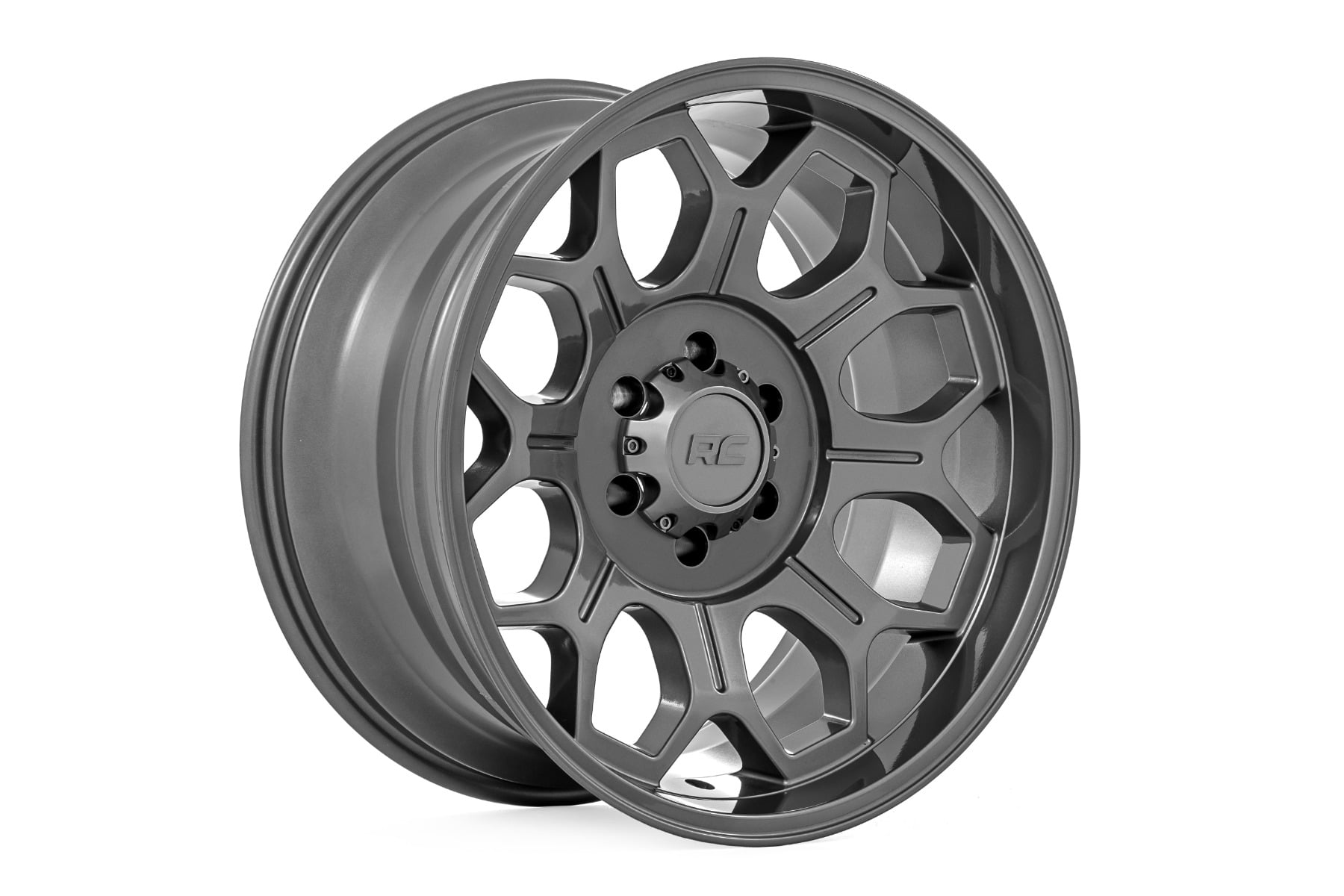 Rough Country 77 Series Wheel | One-Piece | Gunmetal Gray | 20x9 | 6x5.5 | -12mm - Image 3