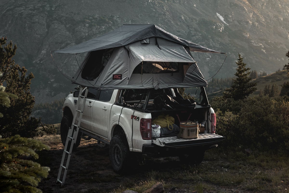 Roof Top Tent | Rack Mount | 12 Volt Accessory w/Ladder Extension & LED Light Kit - Image 6
