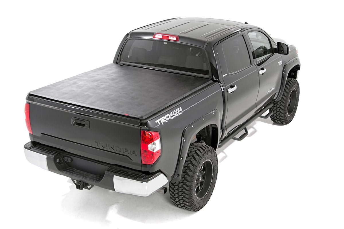 Soft Tri-Fold Bed Cover | With & W/O OE Rails | 6'7" Bed | Toyota Tundra (07-21) - Image 2