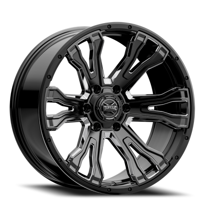 Torque Prime | Gloss Black w/Milled Accent | 20x9 | 6x5.5 | -12mm - Image 2