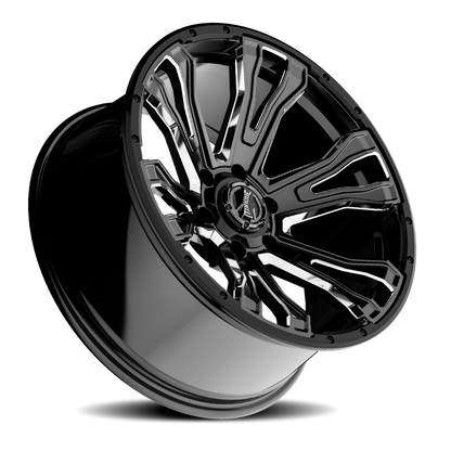 Torque Prime | Gloss Black w/Milled Accent | 20x9 | 6x5.5 | -12mm - Image 4