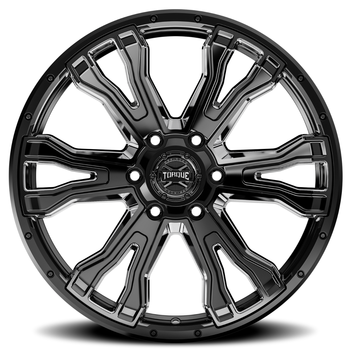 Torque Prime | Gloss Black w/Milled Accent | 20x9 | 6x5.5 | -12mm - Image 3