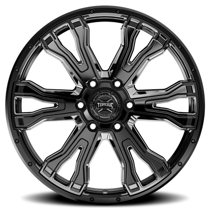 Torque Prime | Gloss Black w/Milled Accent | 20x9 | 6x5.5 | -12mm - Image 3