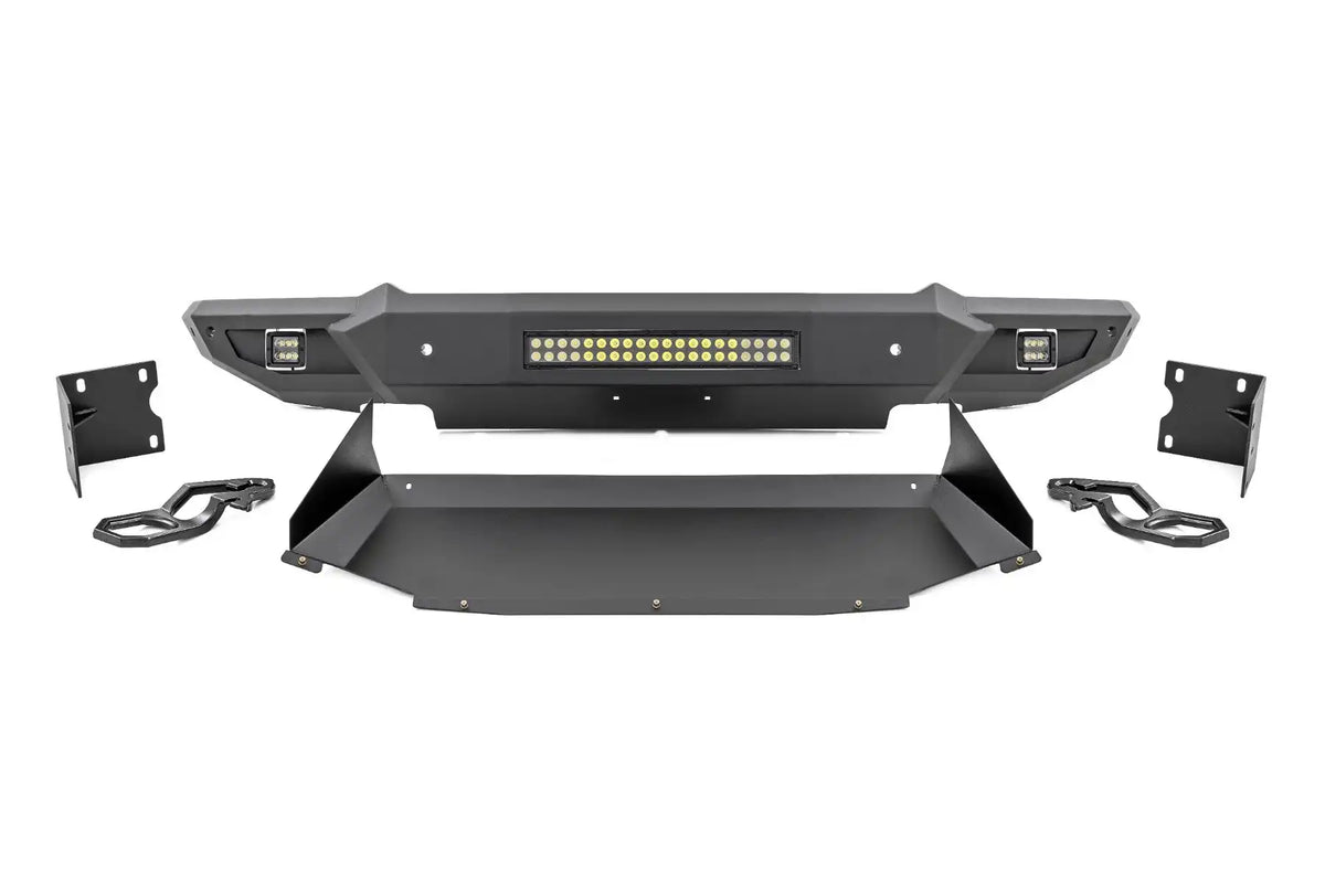 HIGH CLEARANCE FRONT BUMPER LED LIGHTS & SKID PLATE | RAM 1500 (19-23)